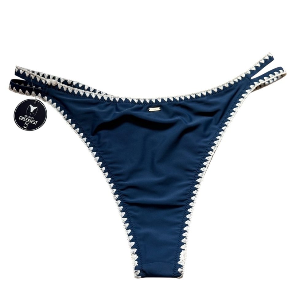 NWT Hollister Blue Swim Bottom with crocheted outline - Picture 7 of 8